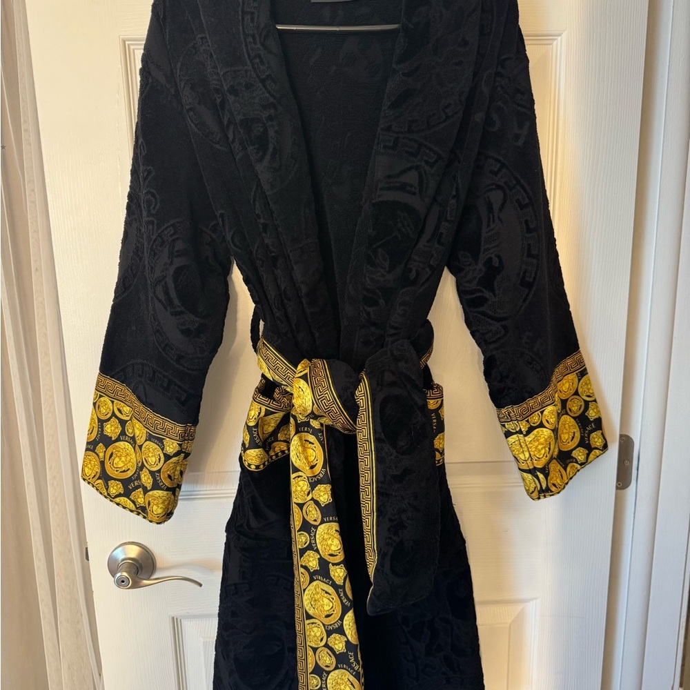 Versace Black and Gold Robe